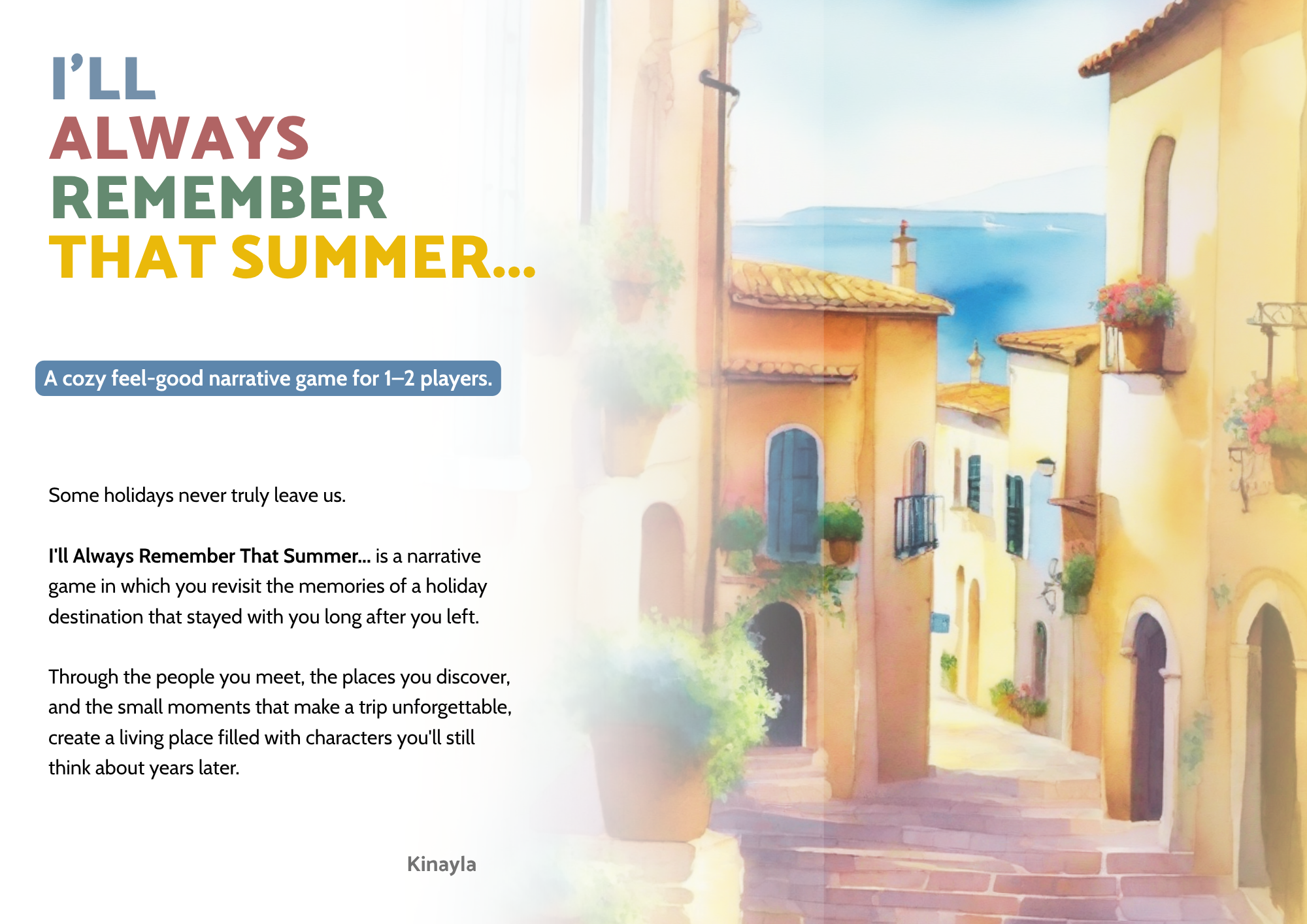 Cover image for I'll Always Remember That Summer...