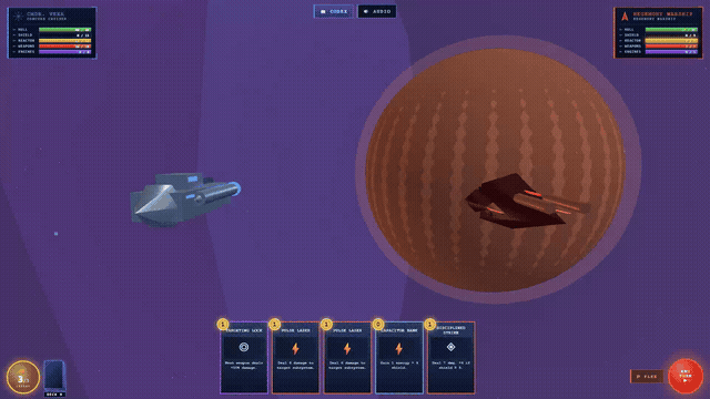 Void Captains โ card-driven ship-to-ship combat with pulse laser volleys