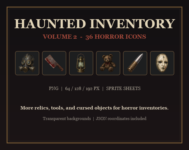 Haunted Inventory Vol. 2 (36 Horror Icons) by SaucyCandy