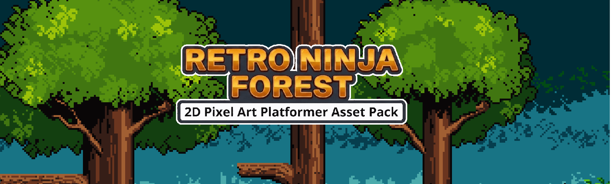 Retro Ninja Forest – 2D Pixel Art Platformer Asset Pack by Pozac