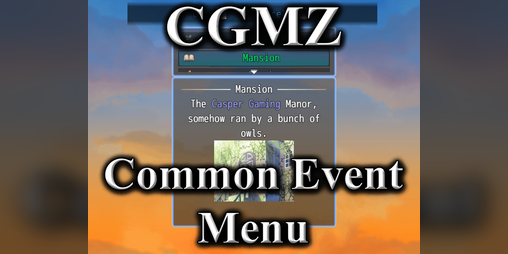 Cover image for [CGMZ] Common Event Menu for RPG Maker MZ