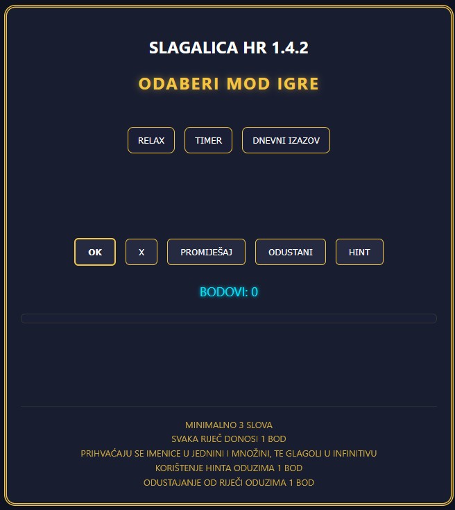 Cover image for Slagalica riječi na hrvatskom