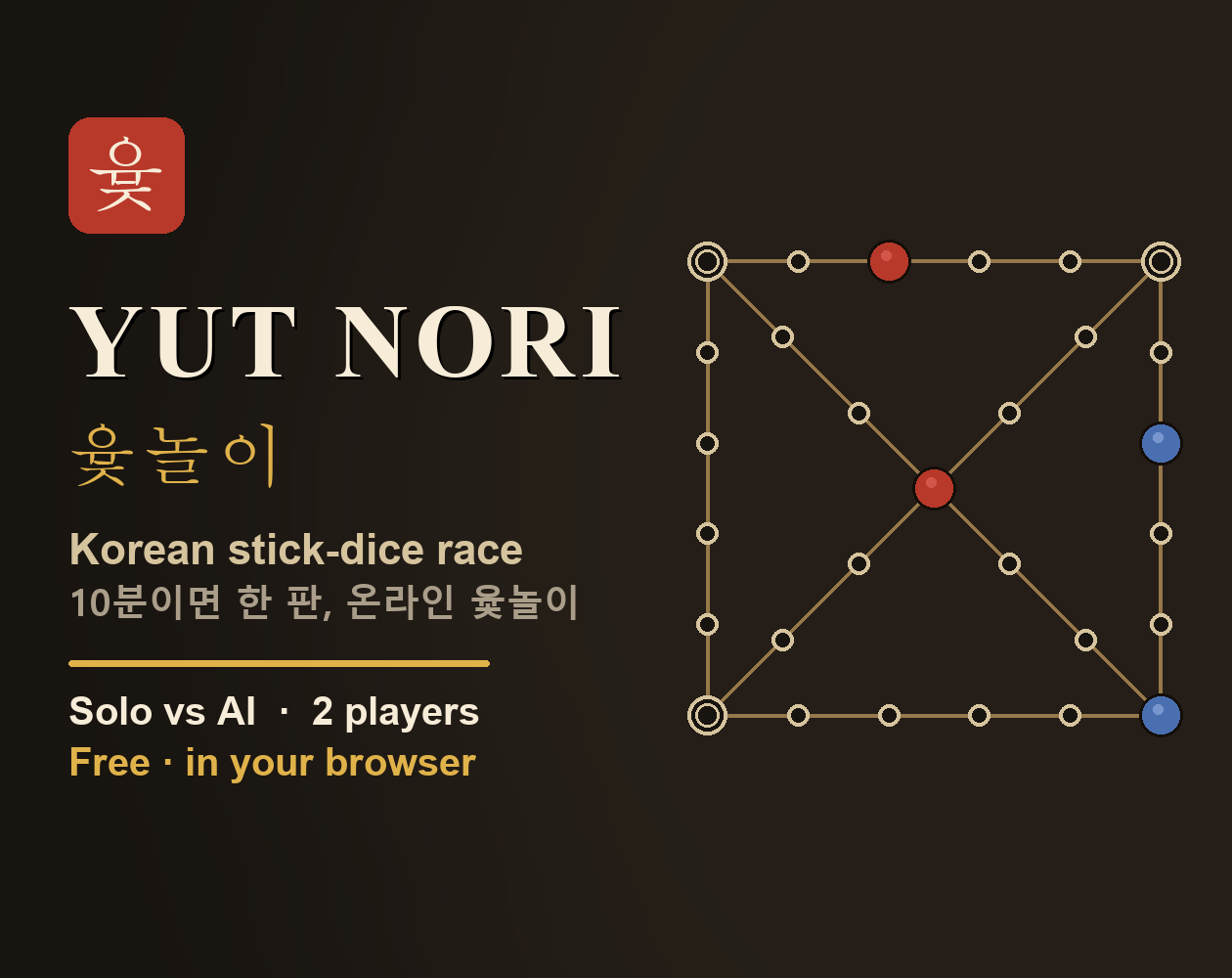 Cover image for Yut Nori · 윷놀이 — Korean Board Game
