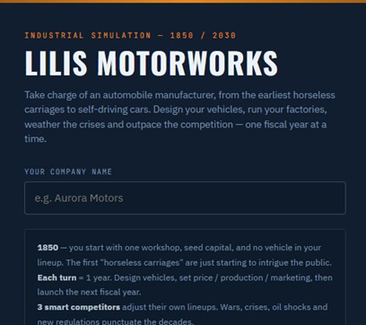 Cover image for LILIS MOTORWORKS
