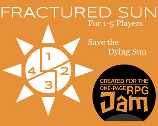 Cover image for Fractured Sun *One-Page RPG JAM '26*