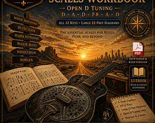 Cover image for BLUES AND FUNK WORKBOOK OPEN D