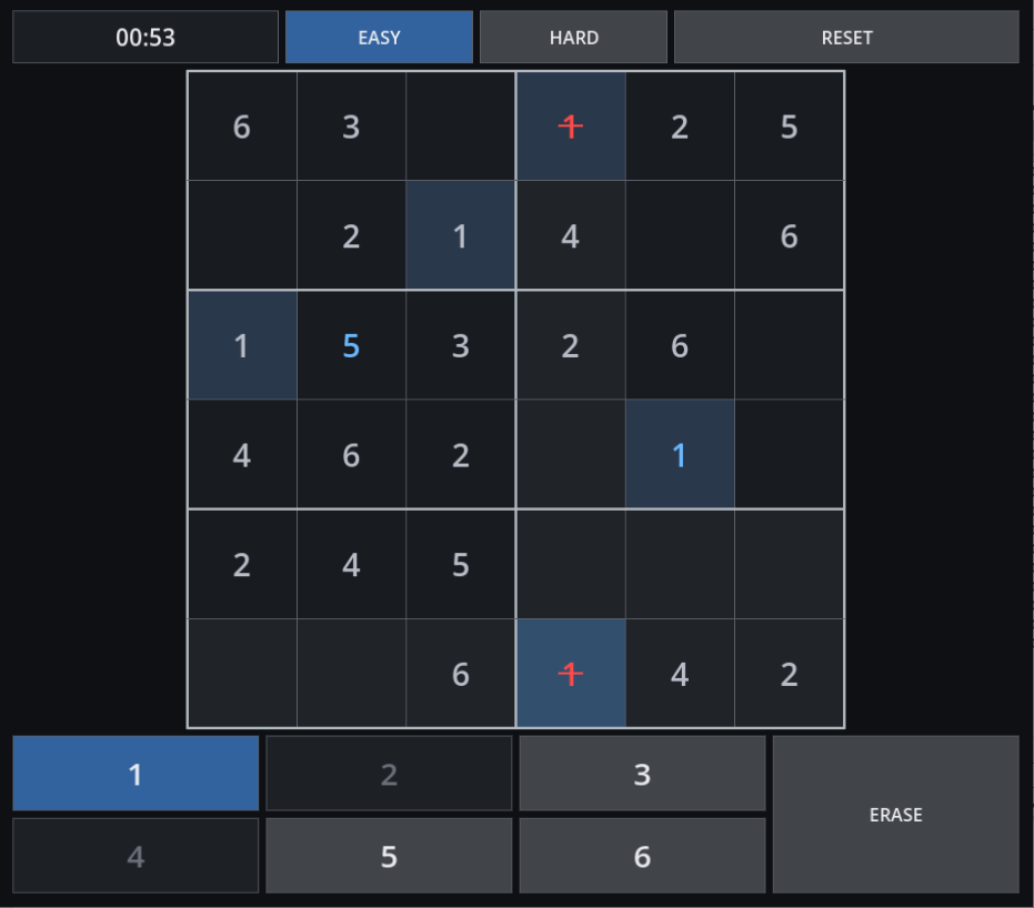 Cover image for Sudoku 6x6
