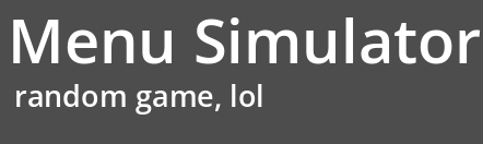 Menu Simulator