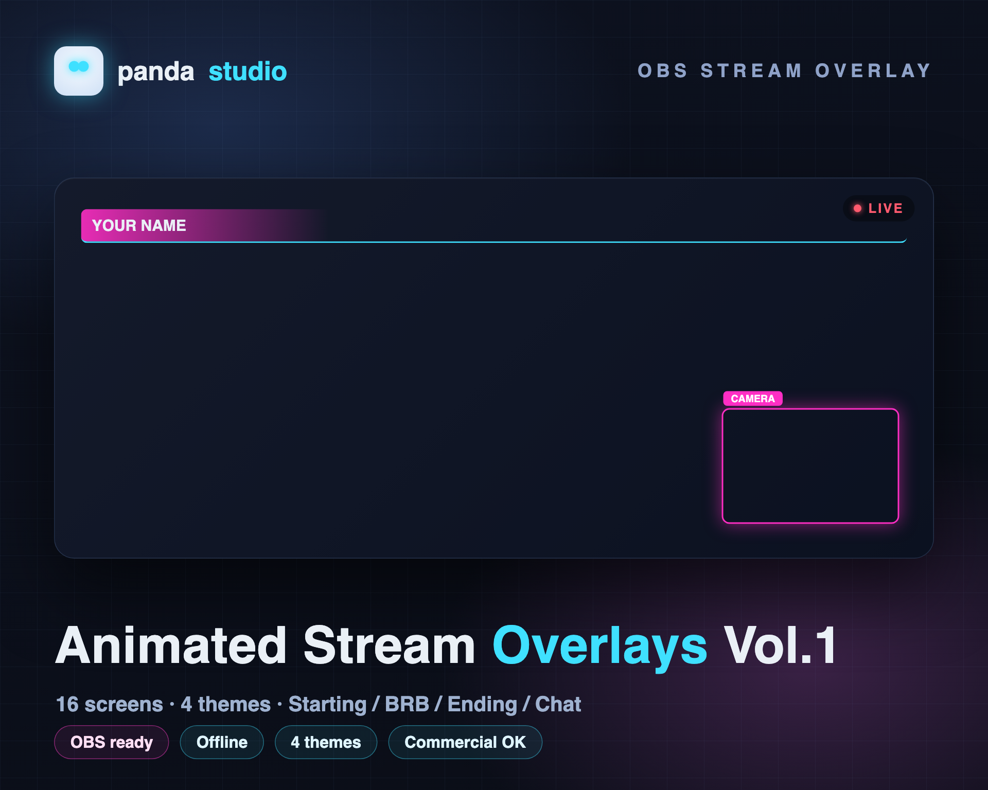 Animated Stream Overlays Vol.1