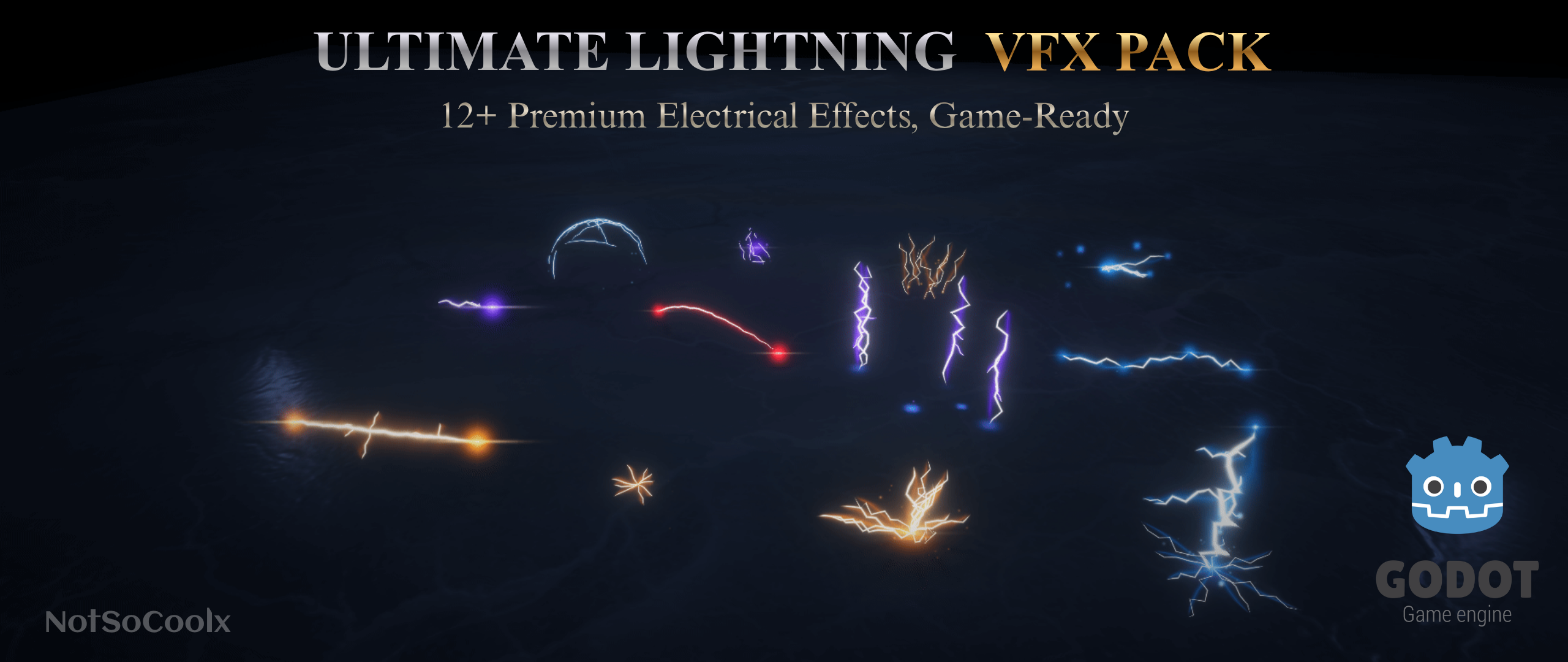 Godot VFX | Ultimate Lightning VFX Pack