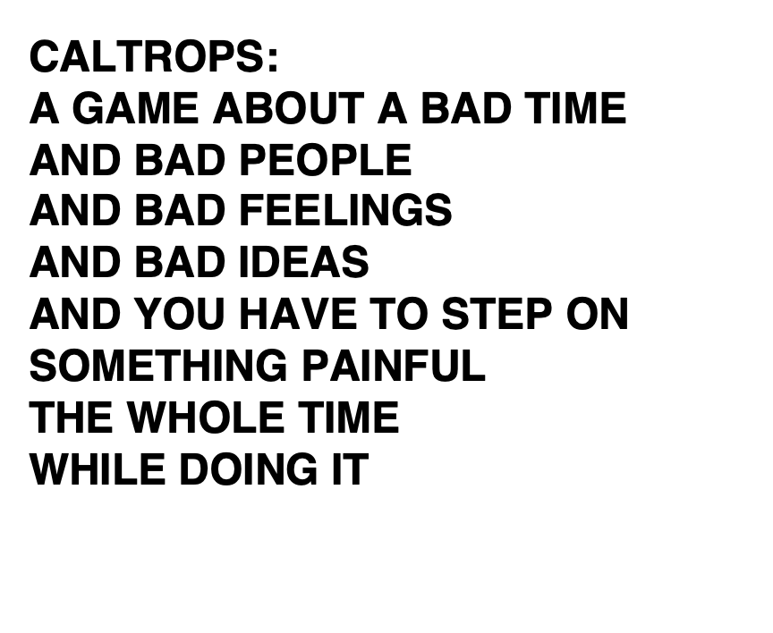 Cover image for CALTROPS: A GAME THAT HATES YOU