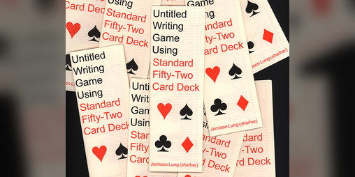 Cover image for Untitled Writing Game Using Standard Fifty-Two Card Deck