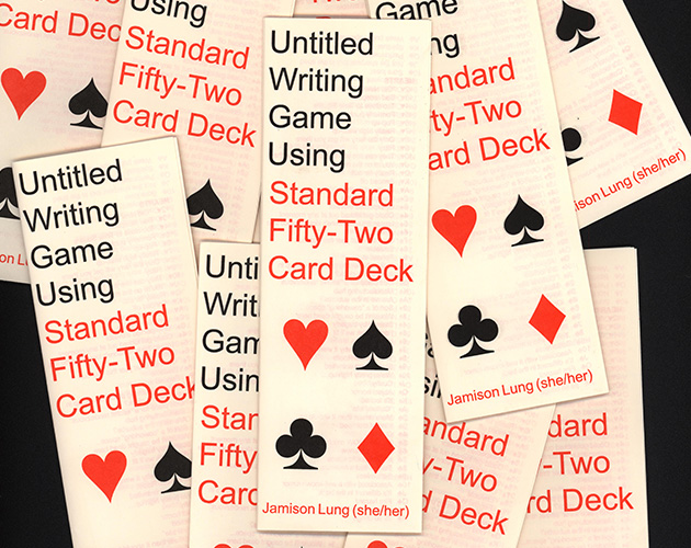 Cover image for Untitled Writing Game Using Standard Fifty-Two Card Deck