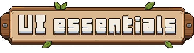 UI essentials - (Png, and Aseprite files)