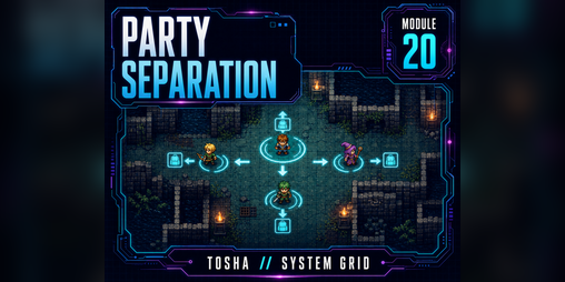 Cover image for ToshA PartySeparation RPG Maker MZ Plugin
