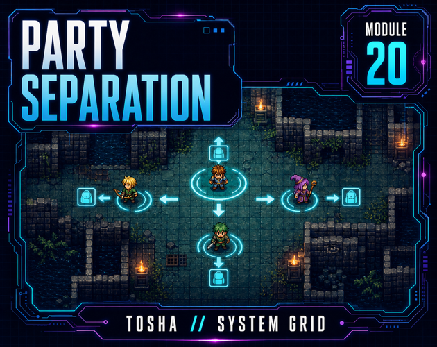 Cover image for ToshA PartySeparation RPG Maker MZ Plugin