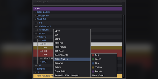 Cover image for File Tree for Aseprite