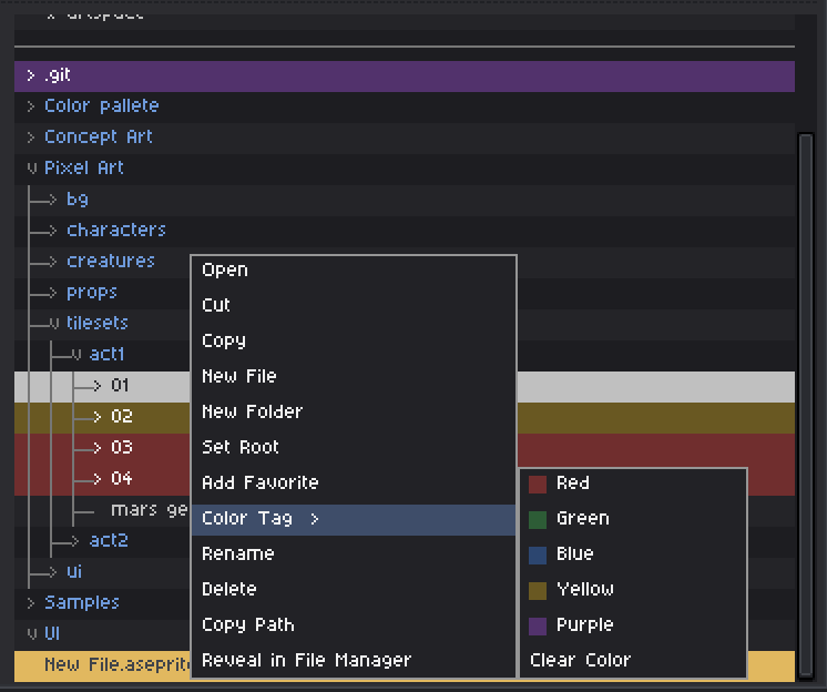 Cover image for File Tree for Aseprite