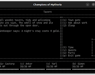 Champions of Mythoria: Text Edition [Free] [Role Playing] [Windows] [Linux]