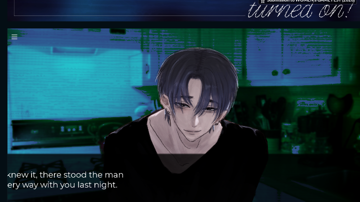 Screenshot. Lines of text are missing some of the left side.
