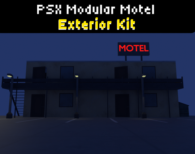 PSX Modular Motel – Exterior Kit by SharkyValley