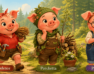 The 3 Pigs and AI Game game screenshot