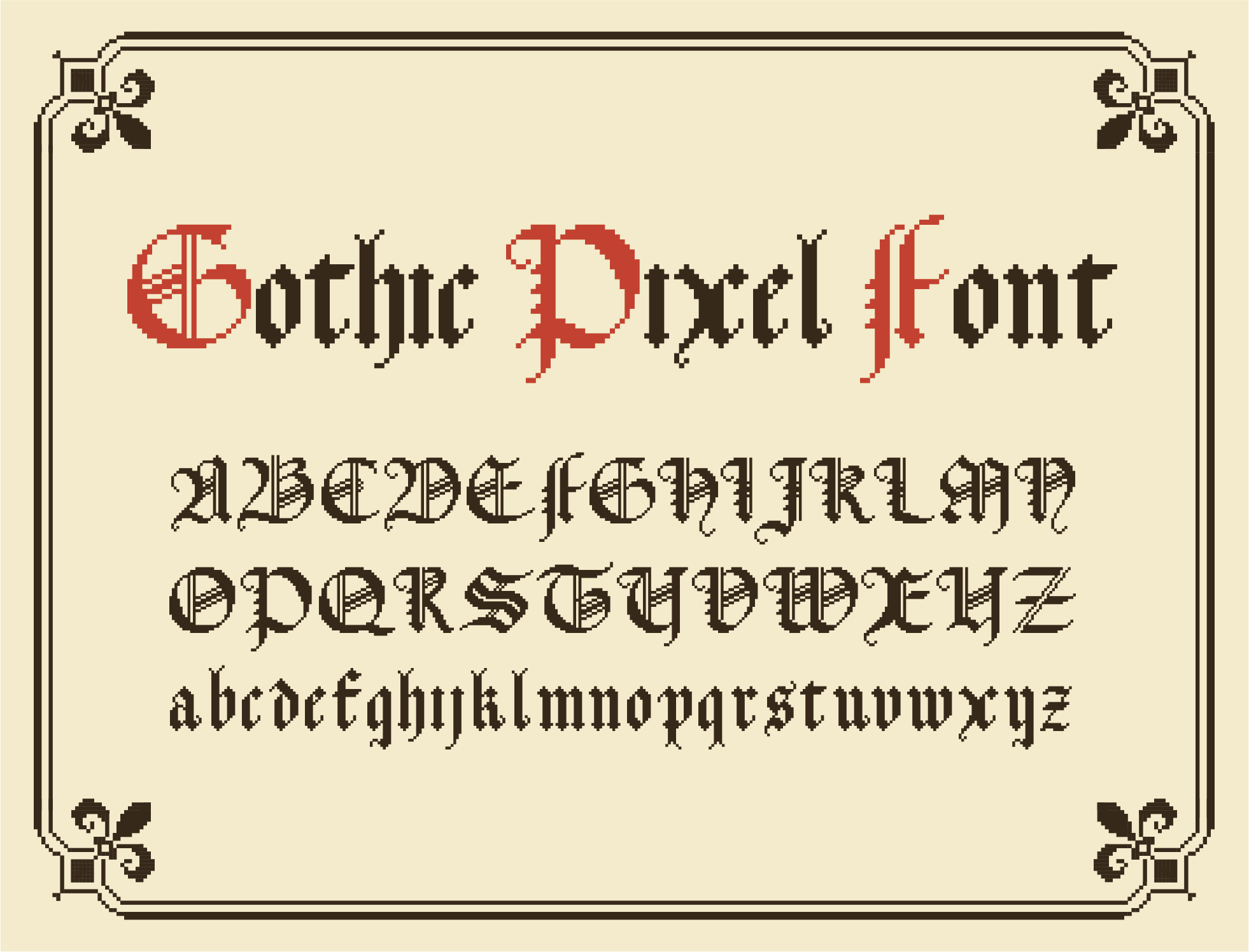 Gothic Pixel Font