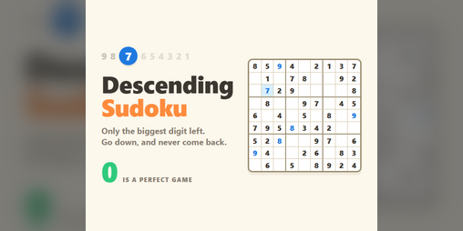 Cover image for Descending Sudoku