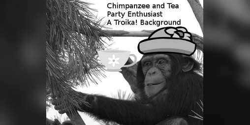 Cover image for Chimpanzee and Tea Party Enthusiast: A Troika! Background