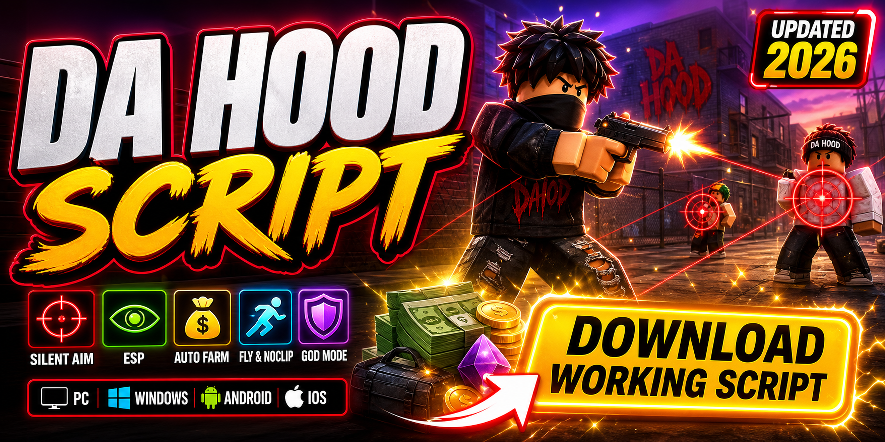 Da Hood Script 2026: Keyless AutoFarm Hub - [UPDATED] Da Hood Script ...