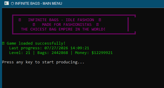 Bag Infinite