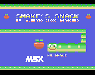 Snake's Snack for MSX computers game screenshot