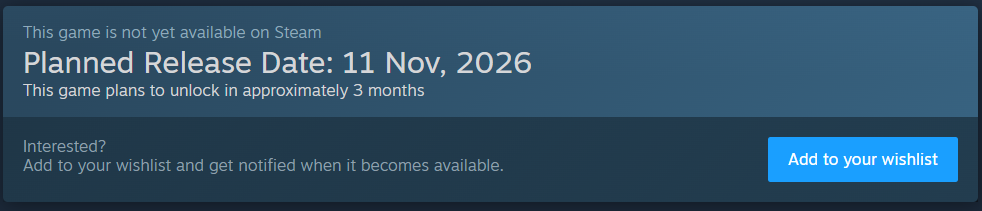 Wishlist on Steam