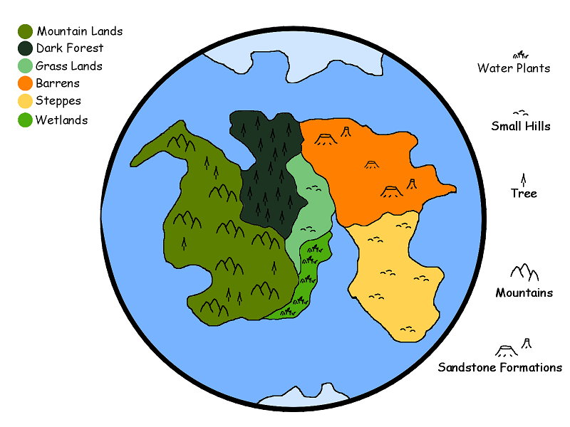 Rough world map Rough world map