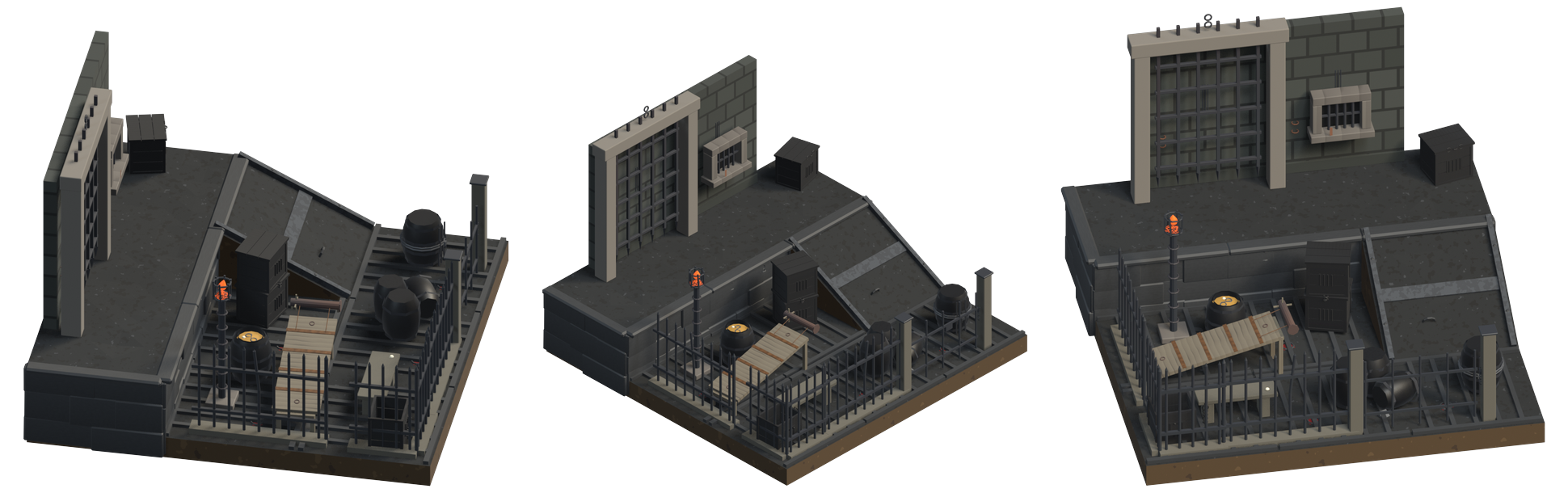 Jampot 05 Prison Pack · Low-Poly 3D Environment Kit