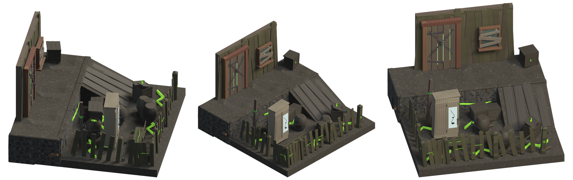 Jampot 10 Cursed Pack · Low-Poly 3D Environment Kit