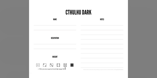 Cover image for Cthulhu Dark: Character sheets | Schede dei personaggi