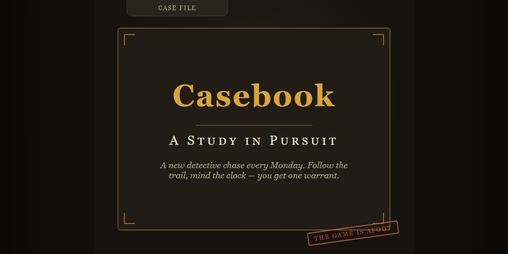 Cover image for Casebook: A Study in Pursuit