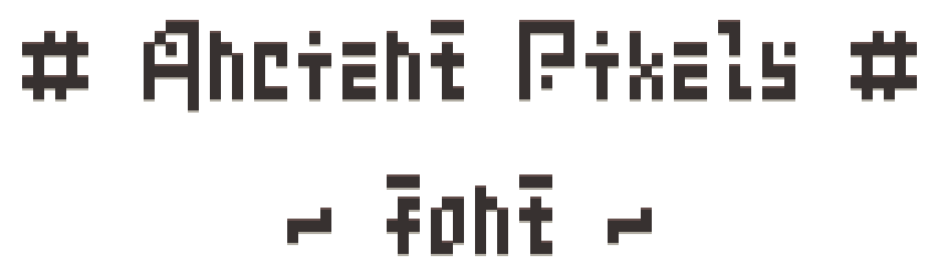 Ancient Pixels - font