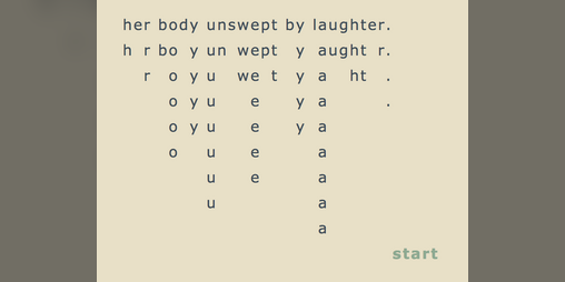 Cover image for her body unswept by laughter.