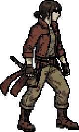 weathered explorer in a red leather coat weathered explorer in a red leather coat