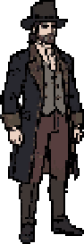 tall man in a dark coat