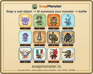 SnapMonster — Turn Anything Into a Monster Card [Free] [Card Game]