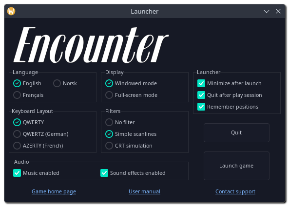 Game Launcher running on CachyOS