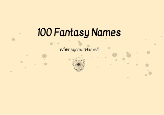 Cover image for 100 Fantasy Names