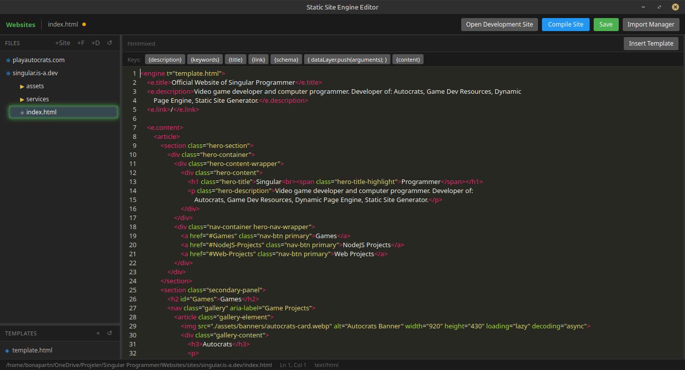 Editor Page