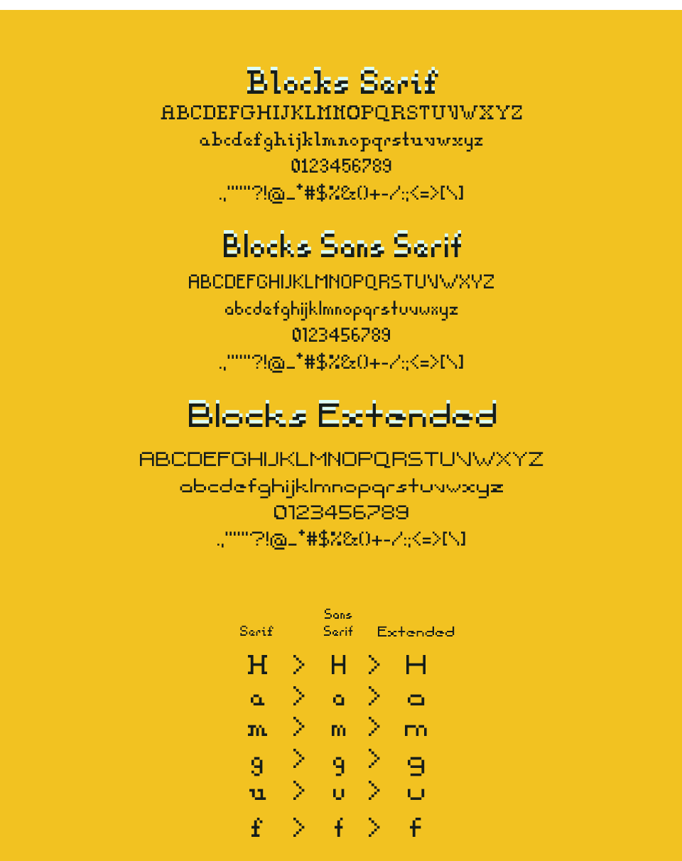 Blocks Pixel Font