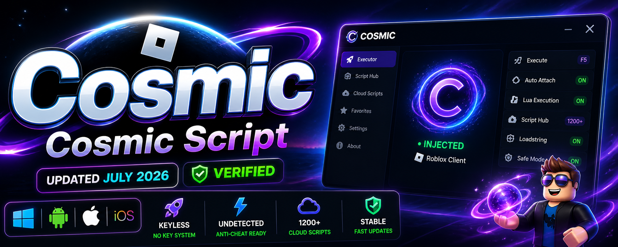 Cosmic Script Hub: Keyless PC and Mobile Client