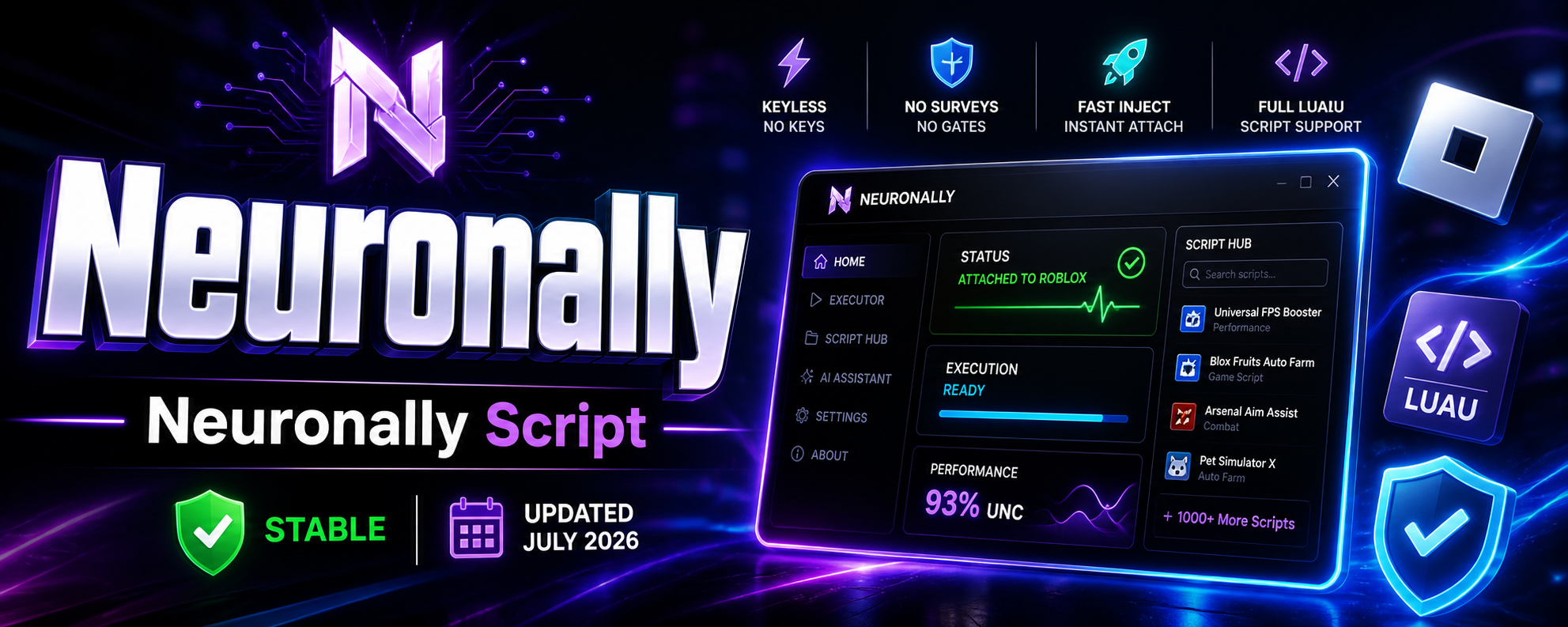 Neuronally Free Keyless Roblox Executor Download 2026 Neuronally SV0BKZ 