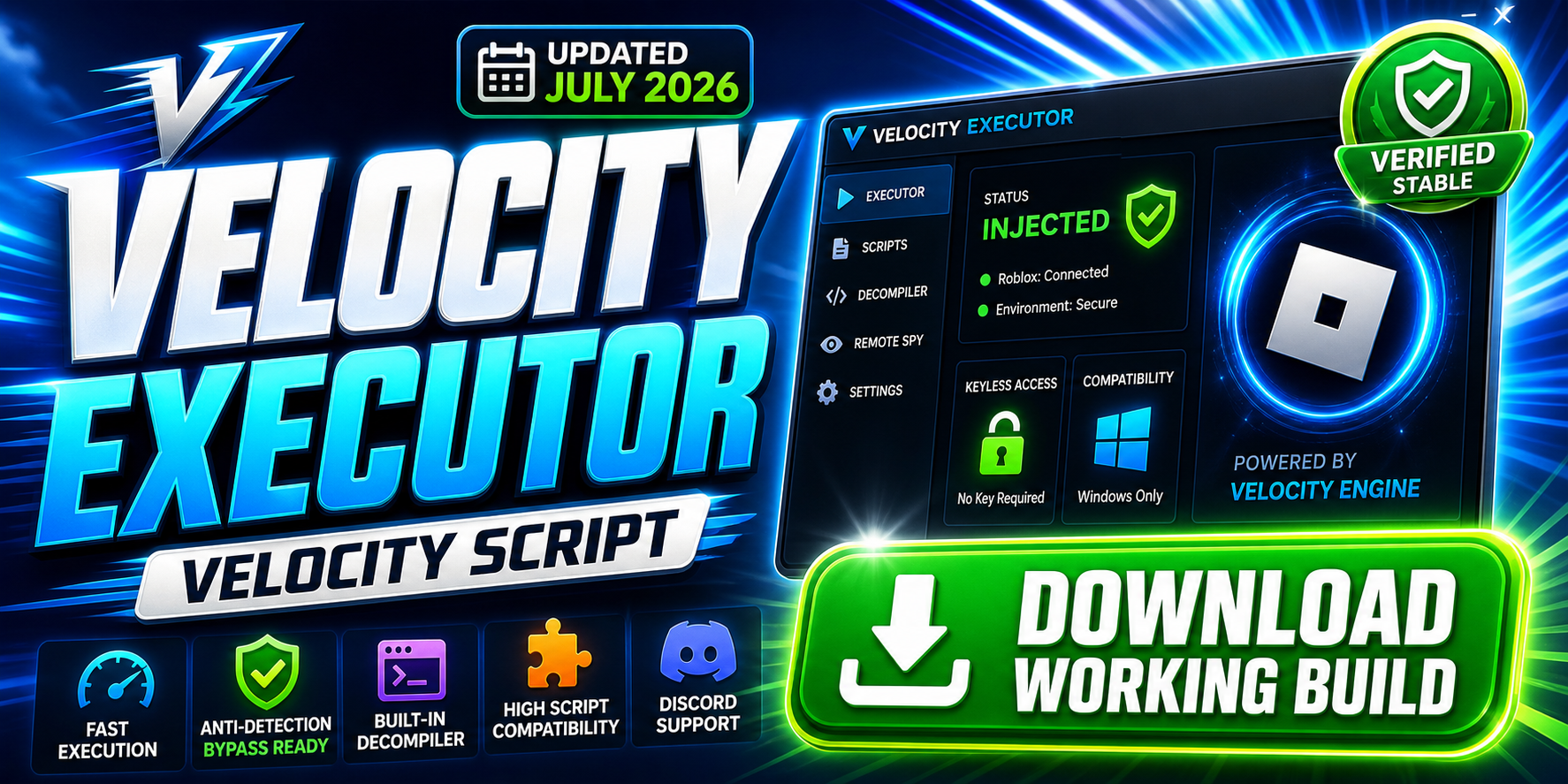 Complete Embed Scripts Velocity Executor Download | Keyless Windows Script Hub by Velocity ...